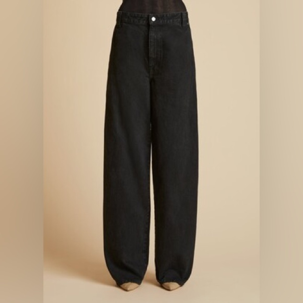 KHAITE Black Wide Leg Pants - Picture 4 of 6